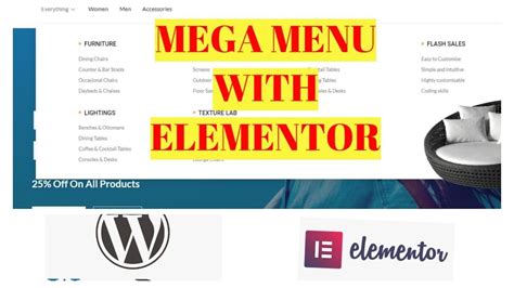 Elementor Mega Menu Tutorial .